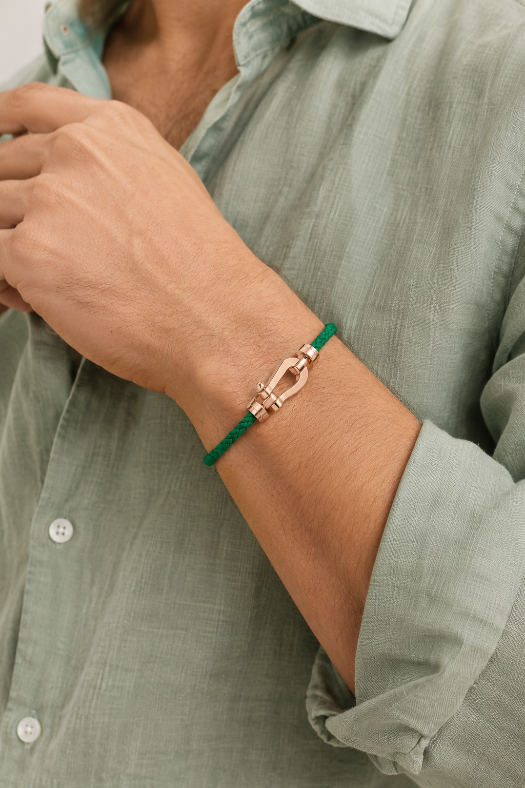 Aurelio Bracelet Green / Rose Gold