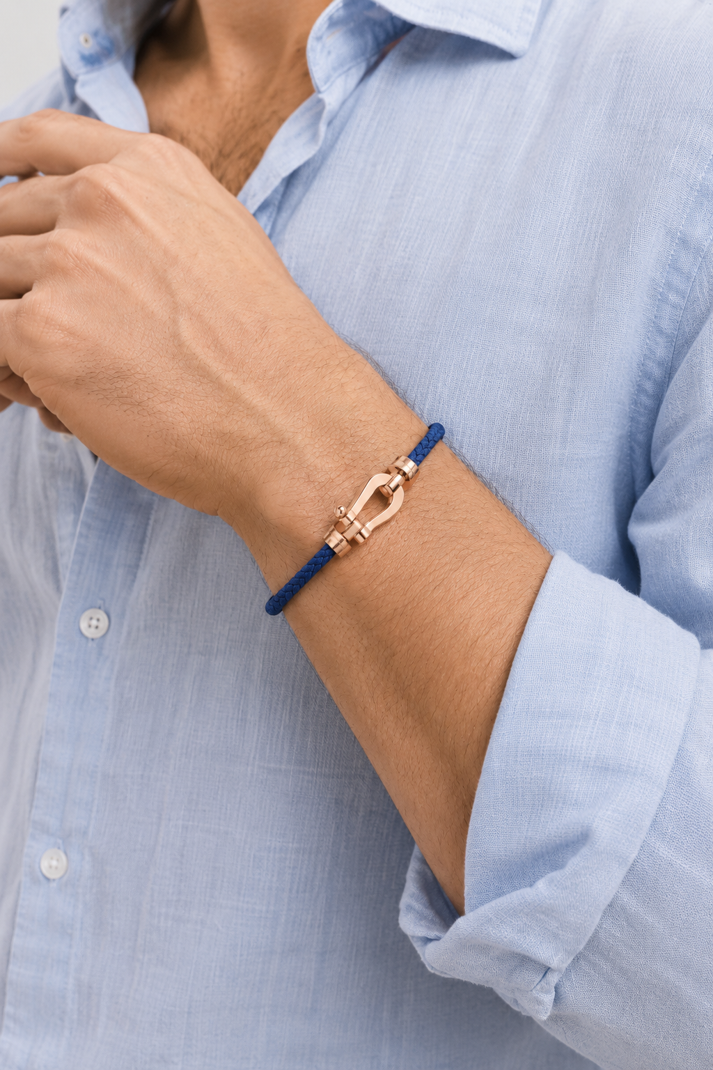 Aurelio Bracelet Navy / Rose Gold