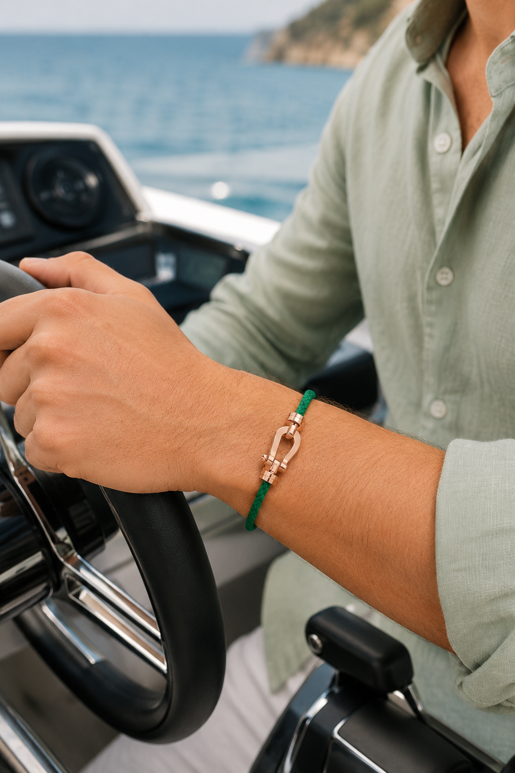 Aurelio Bracelet Green / Rose Gold