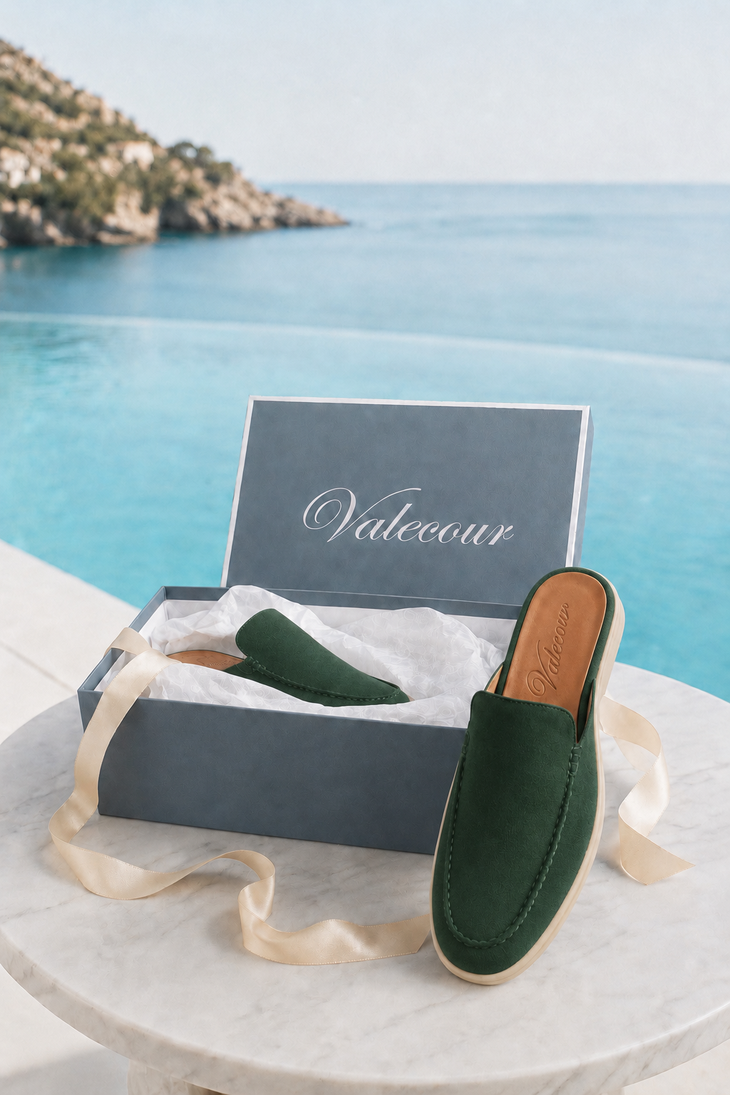 Ancestral Suede Mule Forest Green