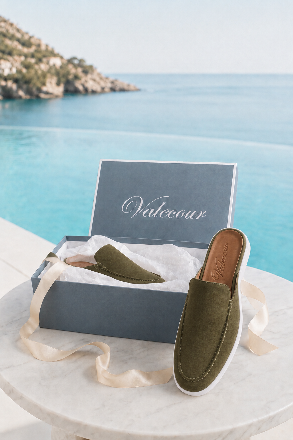 Ancestral Suede Mule Sage