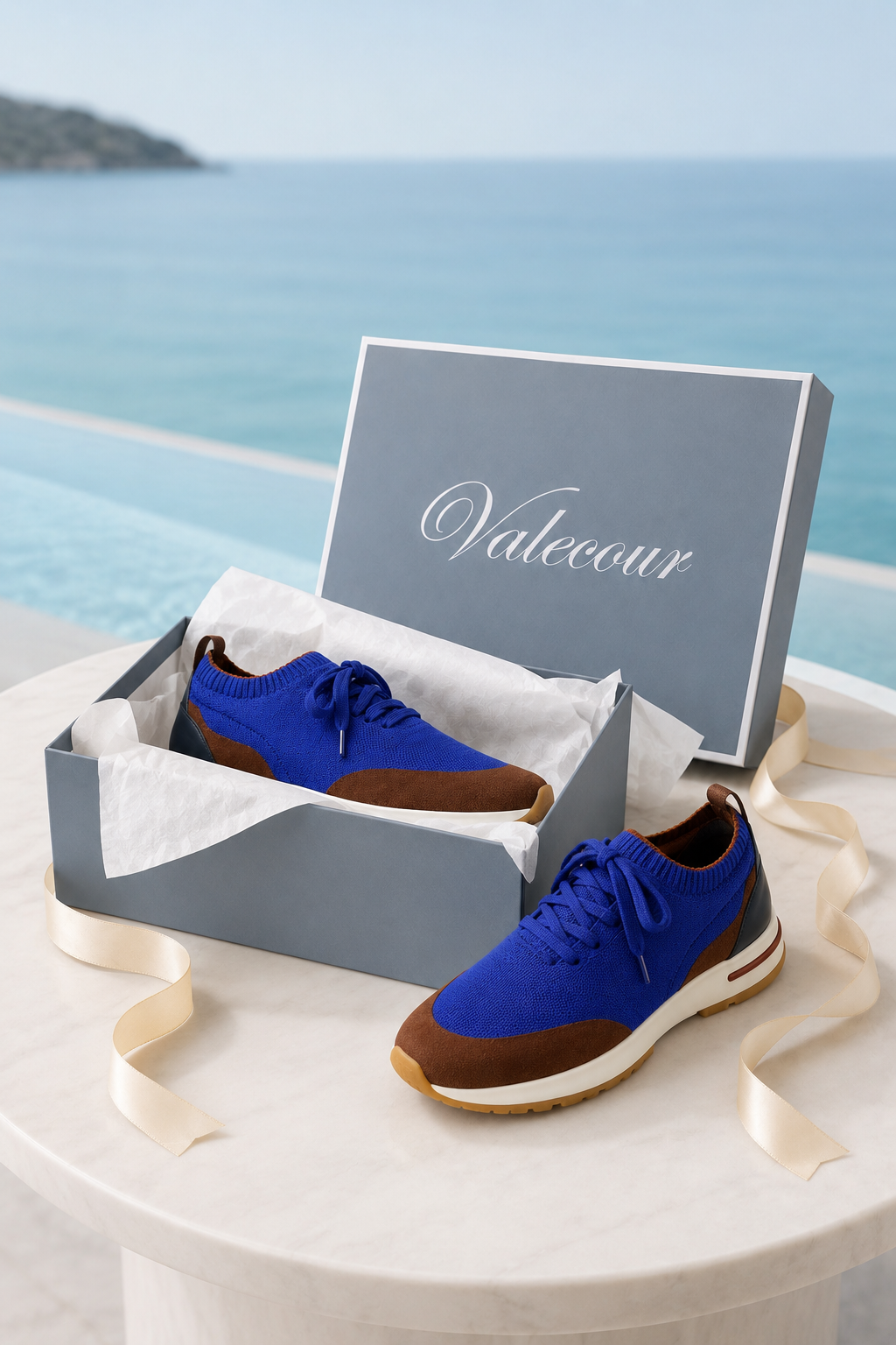 Selano Mesh Slip-On Blue/Brown