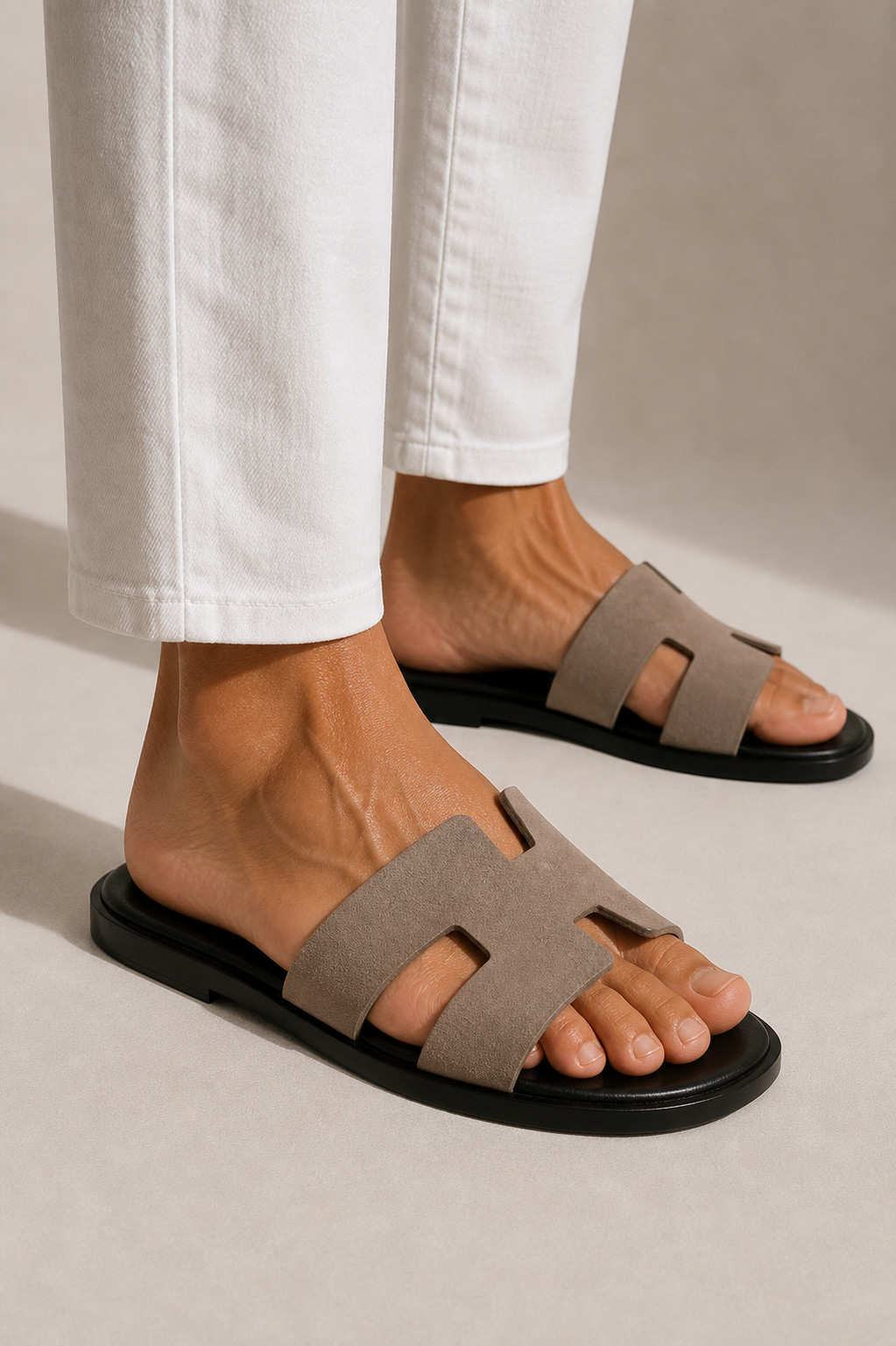 Valero Suede Sandal Taupe