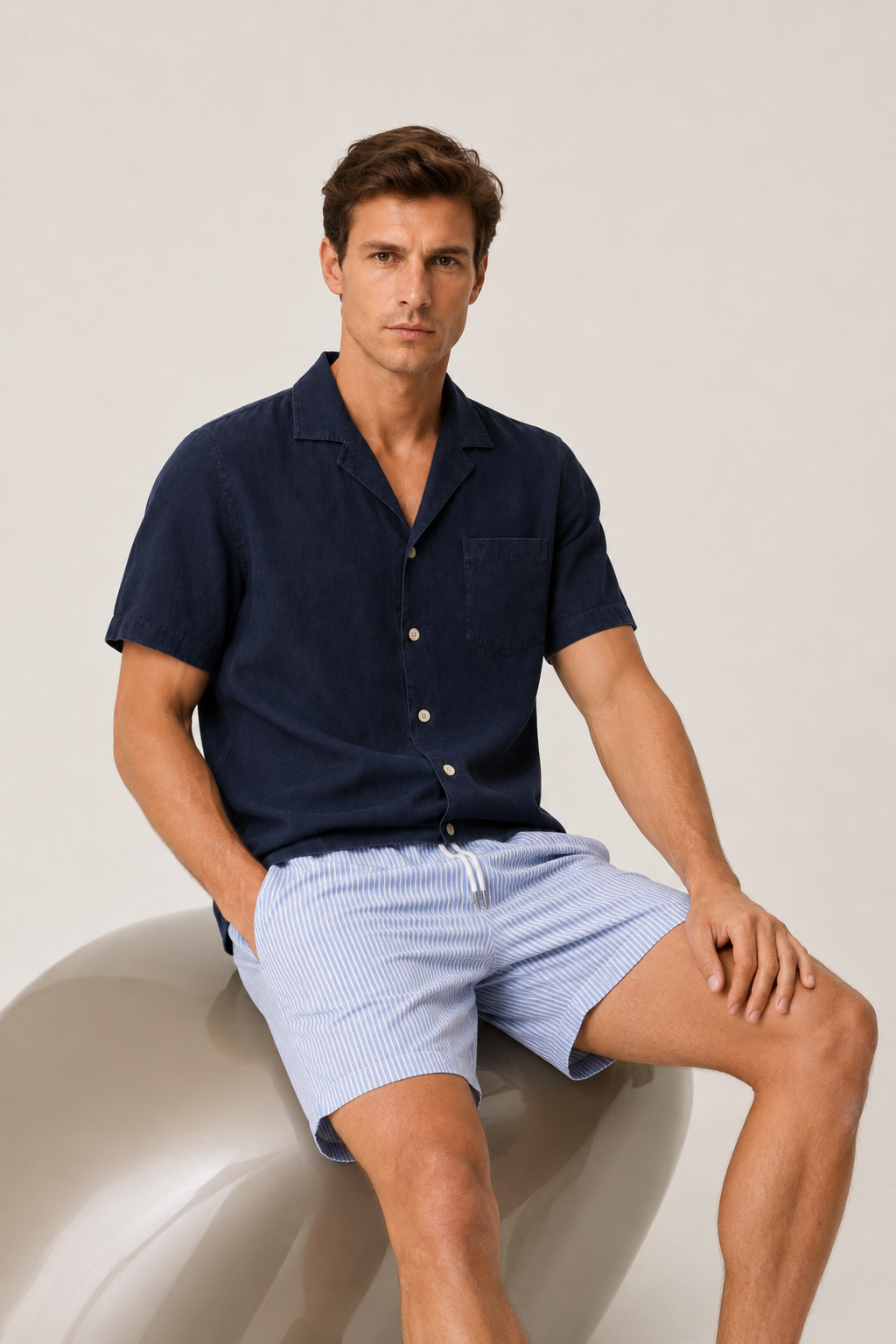 Toulon Short White/Blue