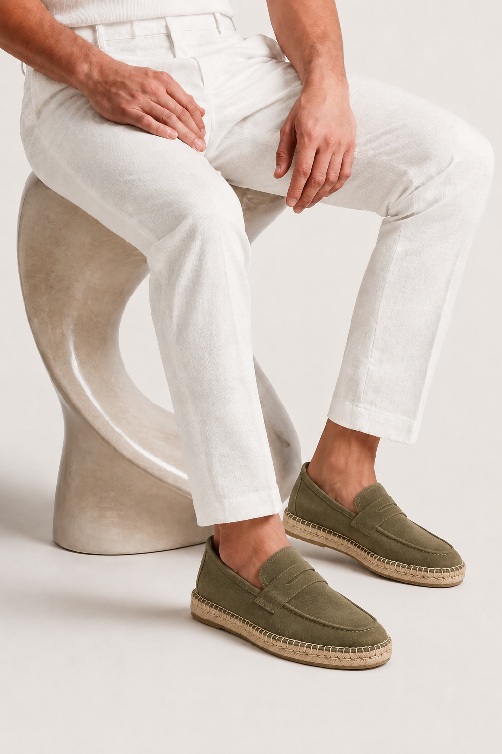 Como Suede Espadrille Olive