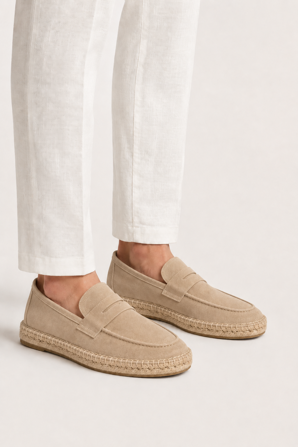 Como Suede Espadrille Beige