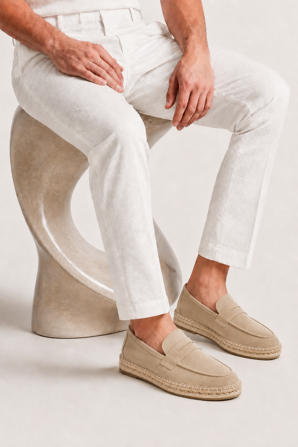 Como Suede Espadrille Beige