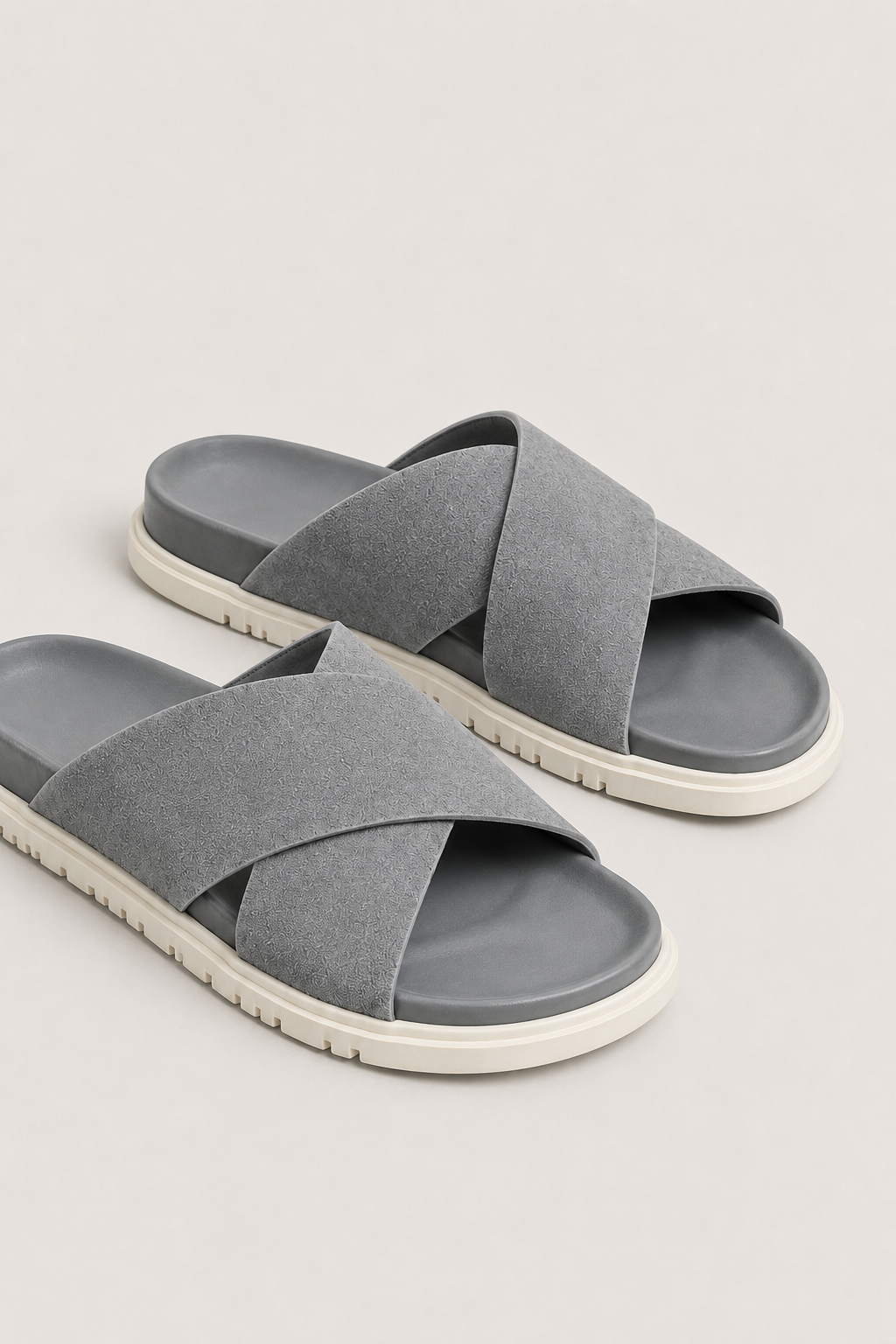 Valerio Slide Silver Gray