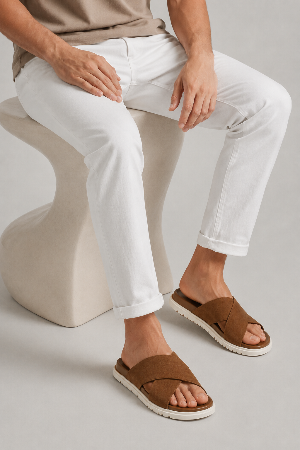 Valerio Slide Light Brown