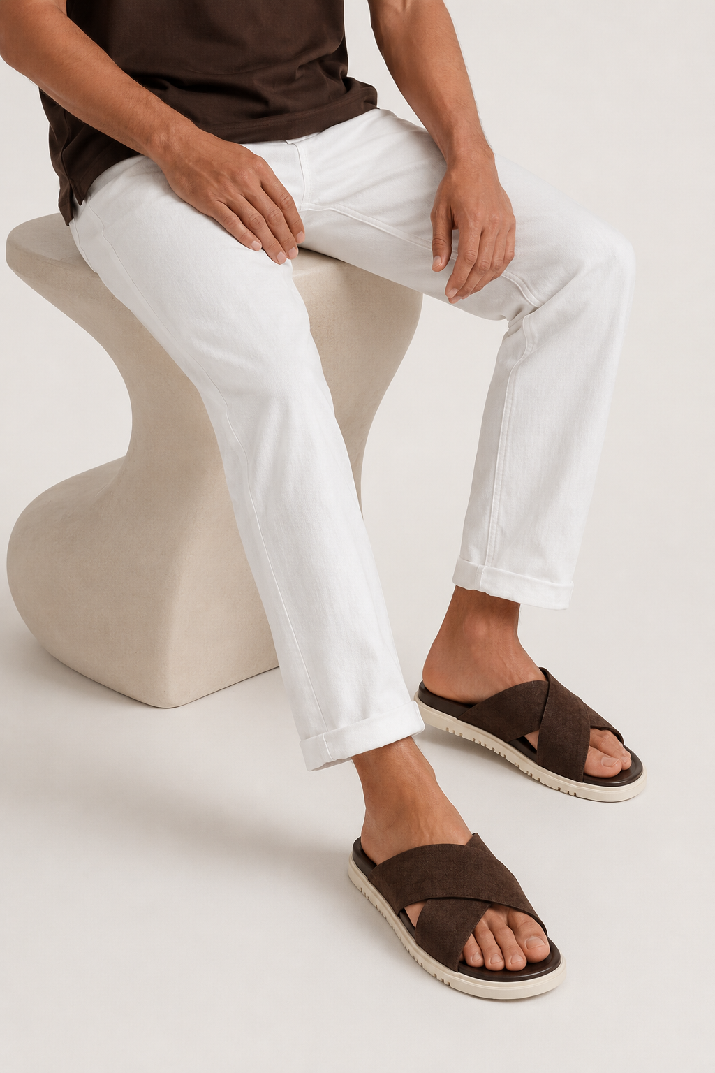 Valerio Slide Dark Brown