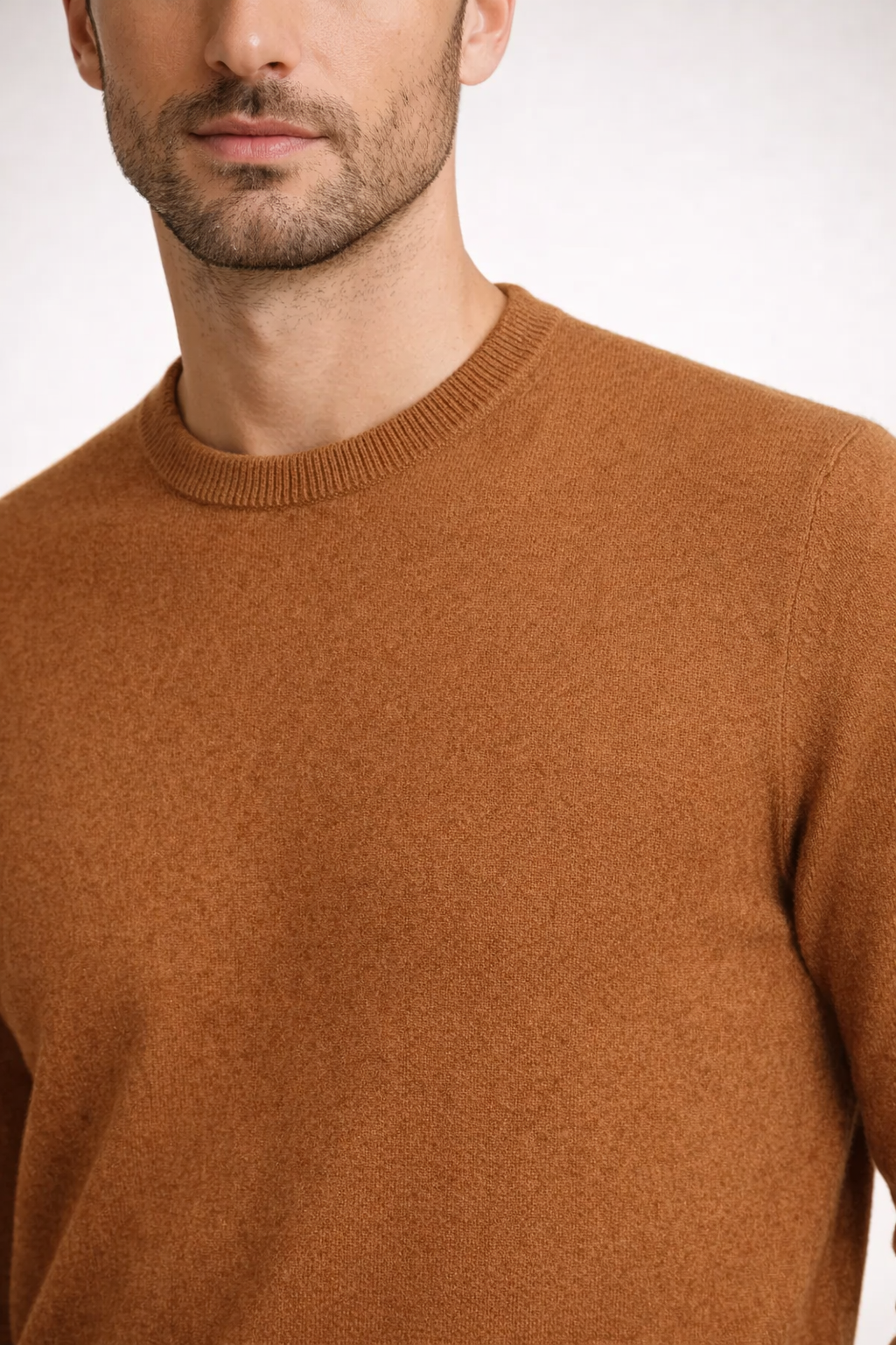 Fine Wool Crewneck Caramel