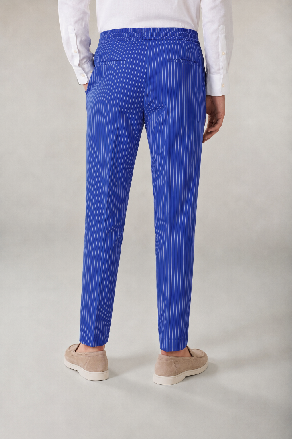 Amalfi Linen Stripe Pants Blue