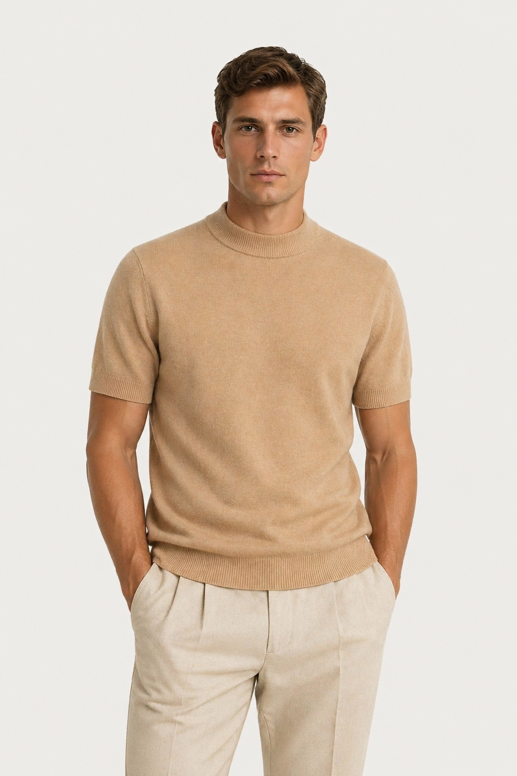 Azure Knit Tee Sand
