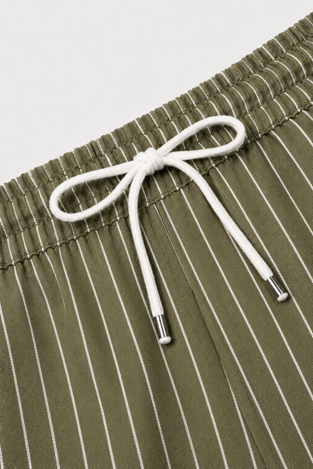 Amalfi Linen Stripe Pants Olive