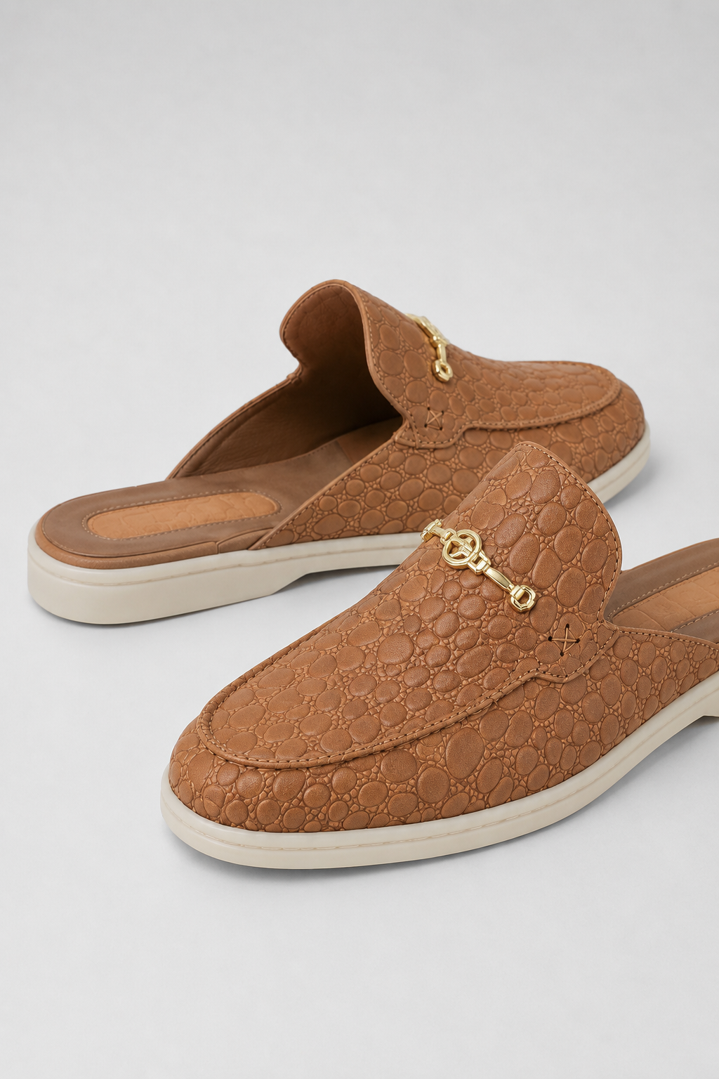Croco Mule Terracotta