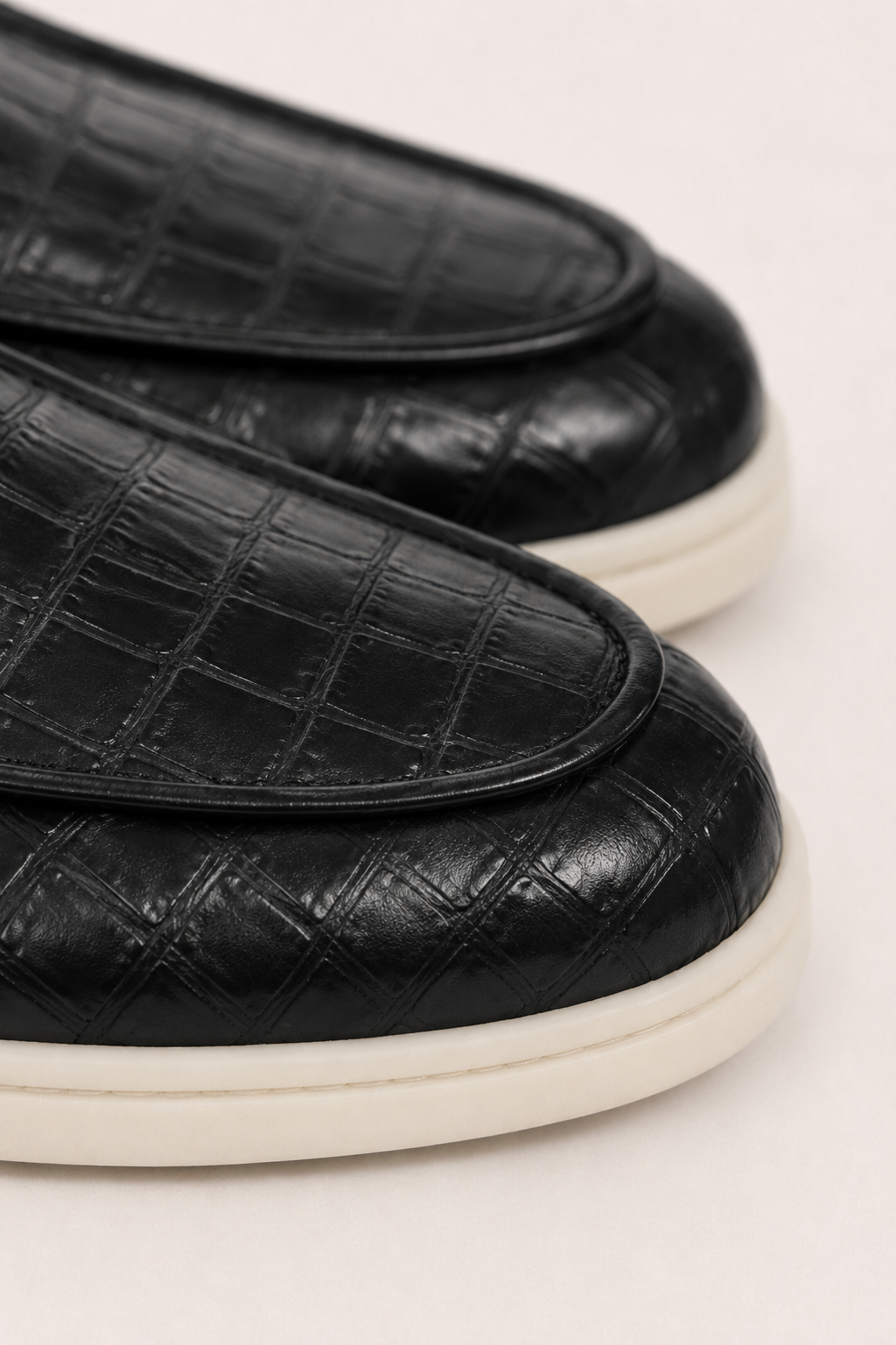 Croco Mule Gloss Black