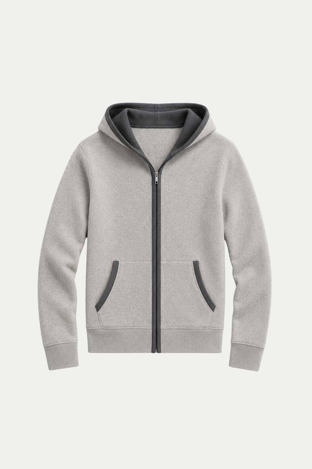Hooded Cardigan Grey / Light Grey