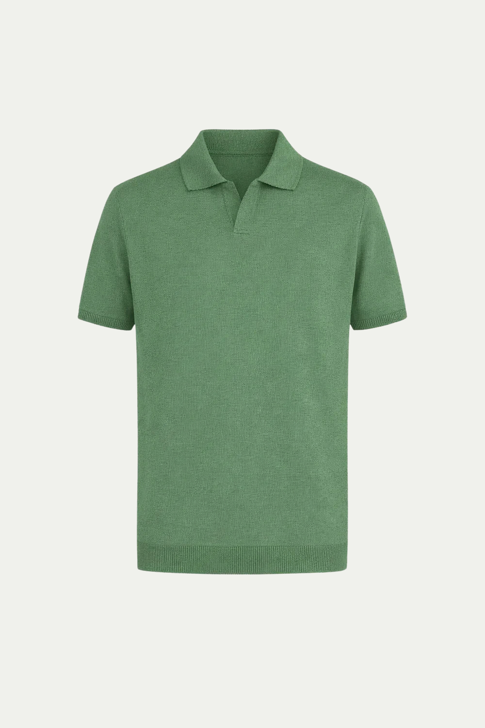 Classic Buttonless Polo – Green