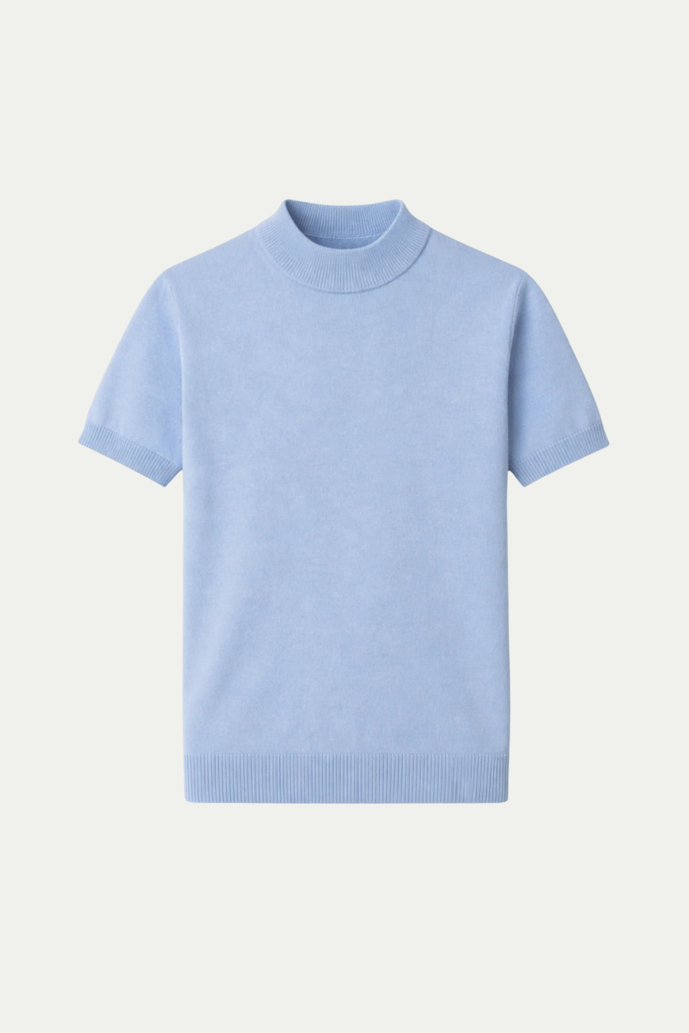 Azure Knit Tee Light Blue