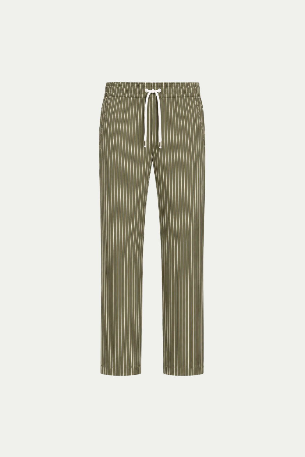 Amalfi Linen Stripe Pants Olive