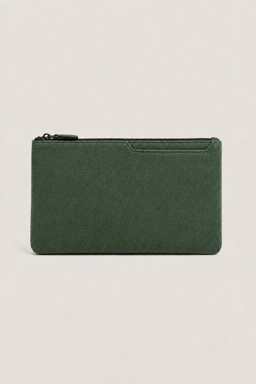 Alcantara Clutch Bag Midnight Green