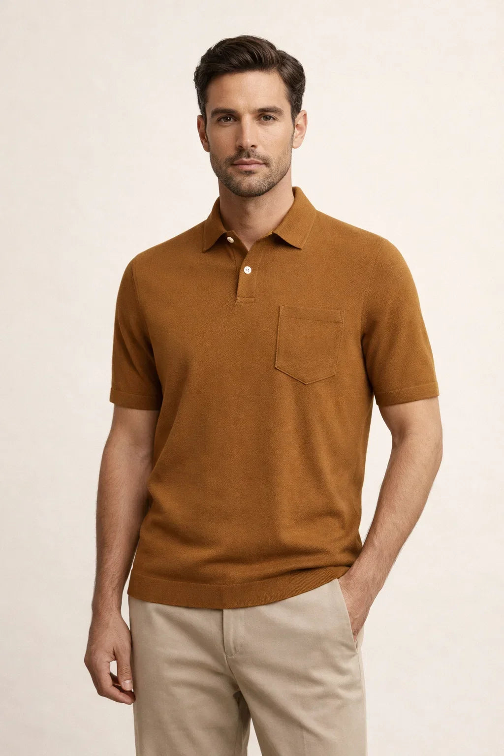 Riviera Terry Polo Hazelnut
