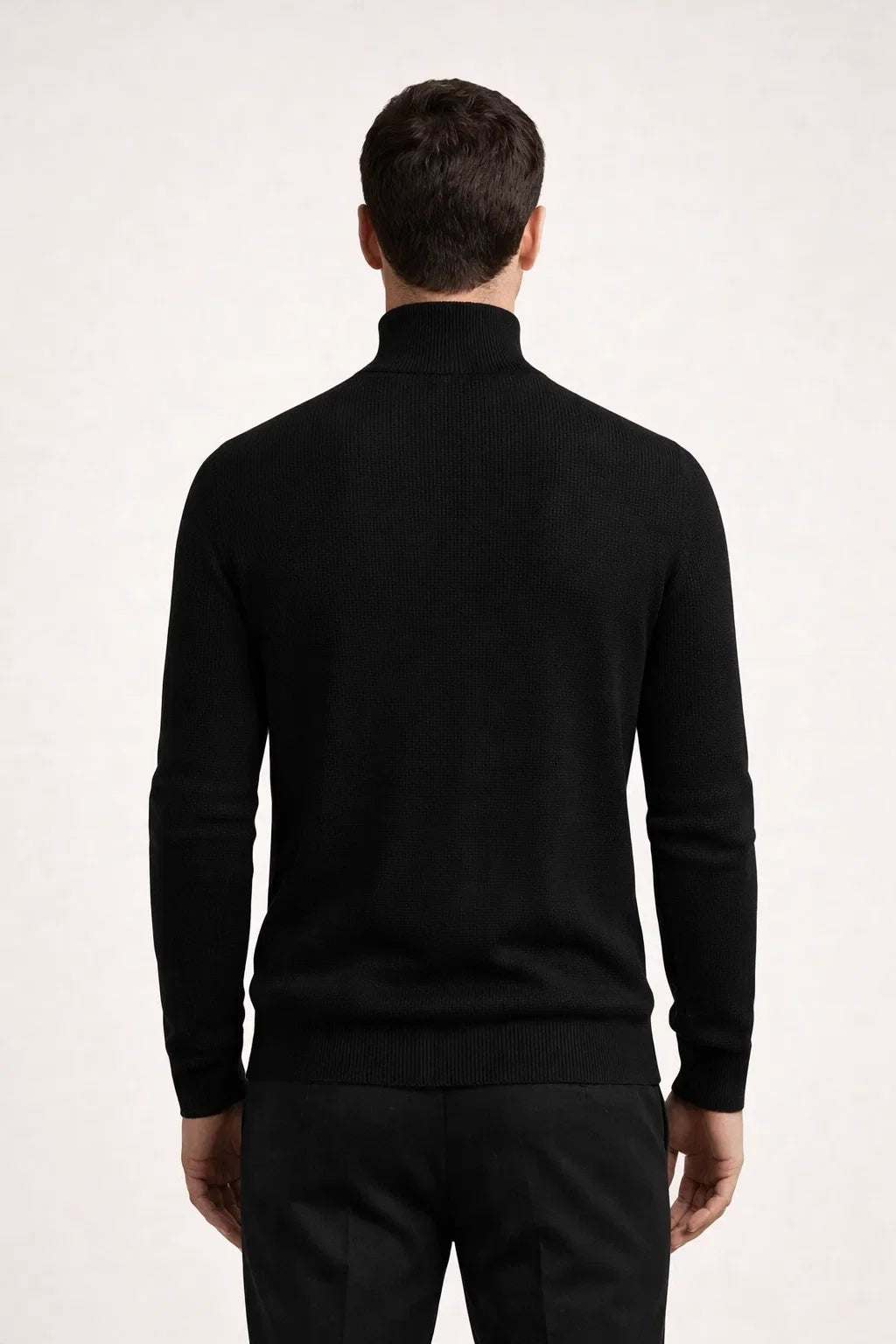 Ribbed Turtleneck Black