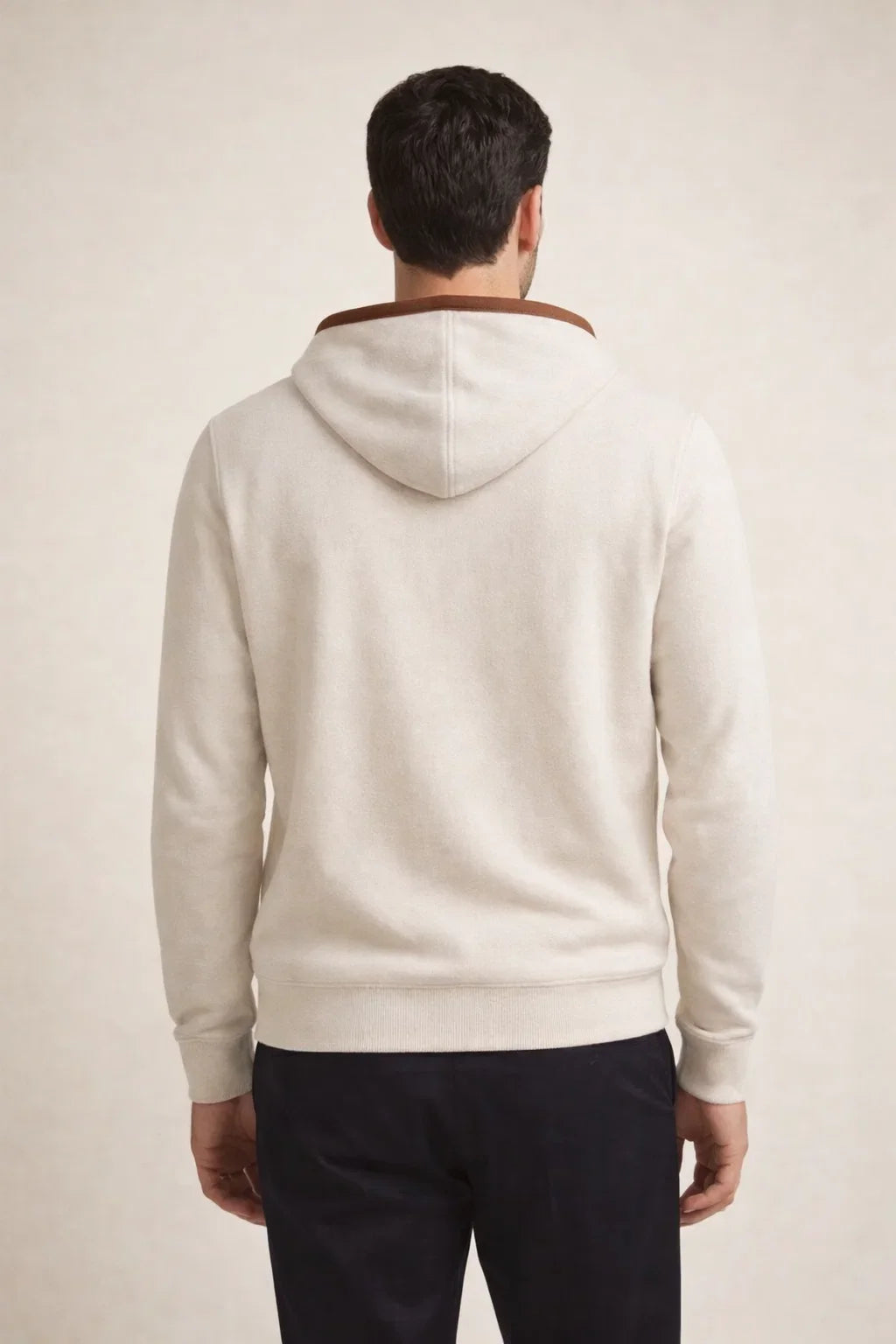 Hooded Cardigan Beige